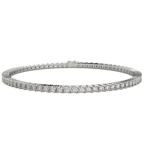 Diamond tennis bracelet in white gold