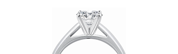 Diamond Engagement ring with a cathedral setting.