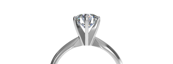 Diamond Engagement ring with a prong setting.