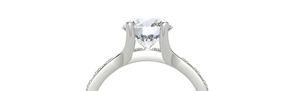 Diamond Engagement ring with a regency setting.