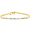 Diamond tennis bracelet in yellow gold